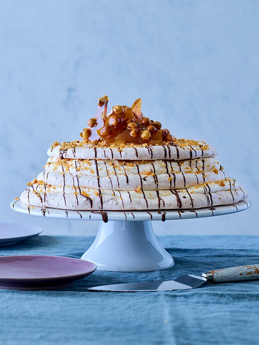 hazelnut meringue and praline torte