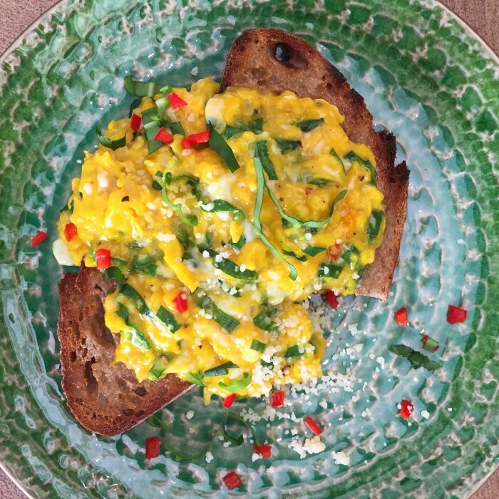 scrambled eggs with a twist!