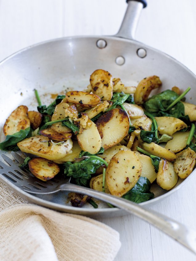 slow - fried lemon & oregano potatoes