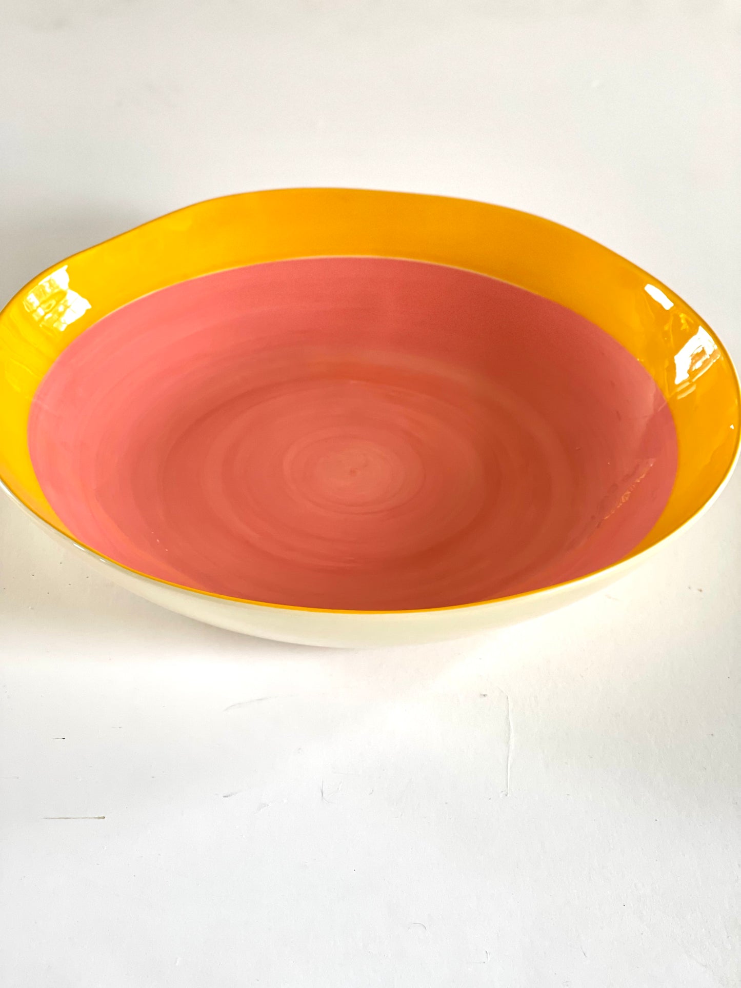 large shallow ceramic serving bowl - sunrise - NEW FOR '24