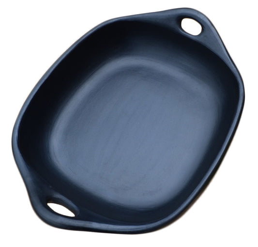 tierra negra black ovenproof roasting tray with handles - large - NEW SHAPE!