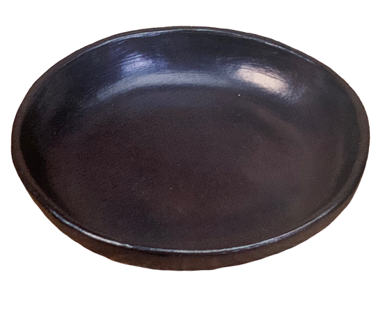 tierra negra black round ovenproof dish - small