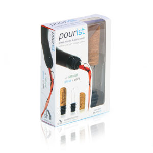 pourist - drip-free glass pourer & cork cover – box of 2